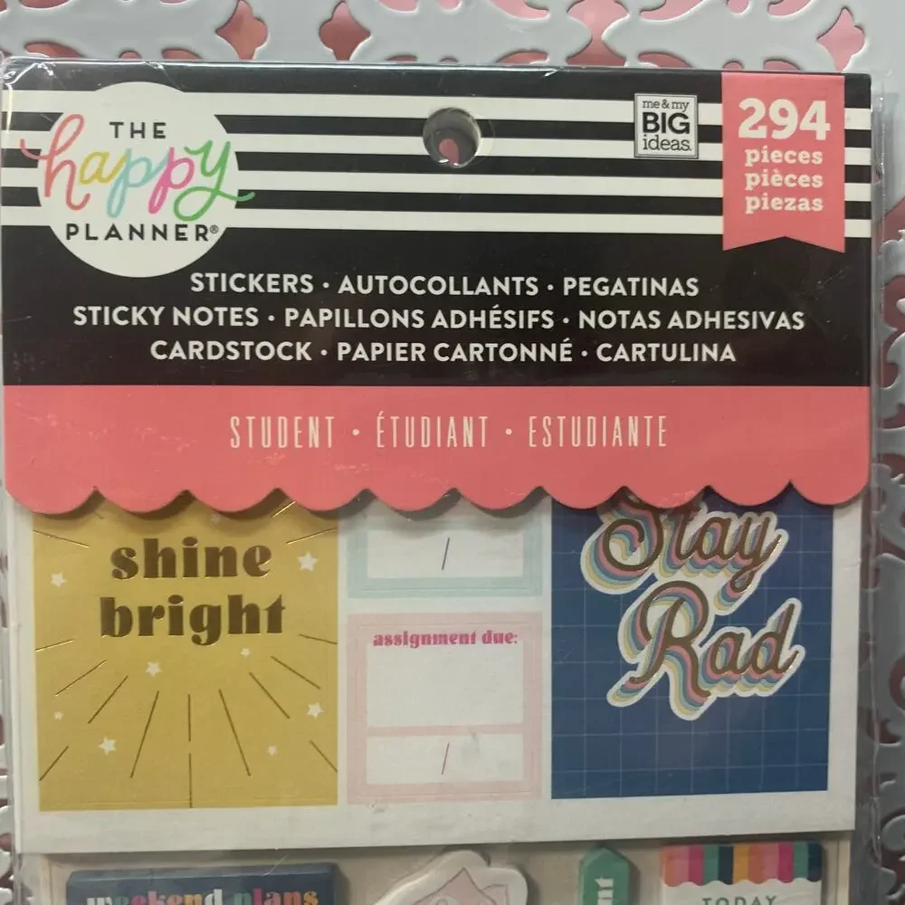 NIP MAMBI The Happy Planner stickers cardstock sticky notes PLMP-28 294 pieces